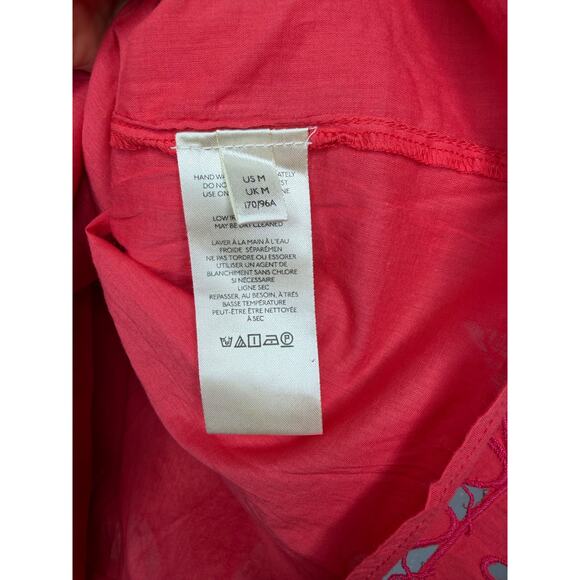 NEW Maeve for Anthropologie Red Coral Eyelet Tank Top Size Medium - Picture 2 of 8